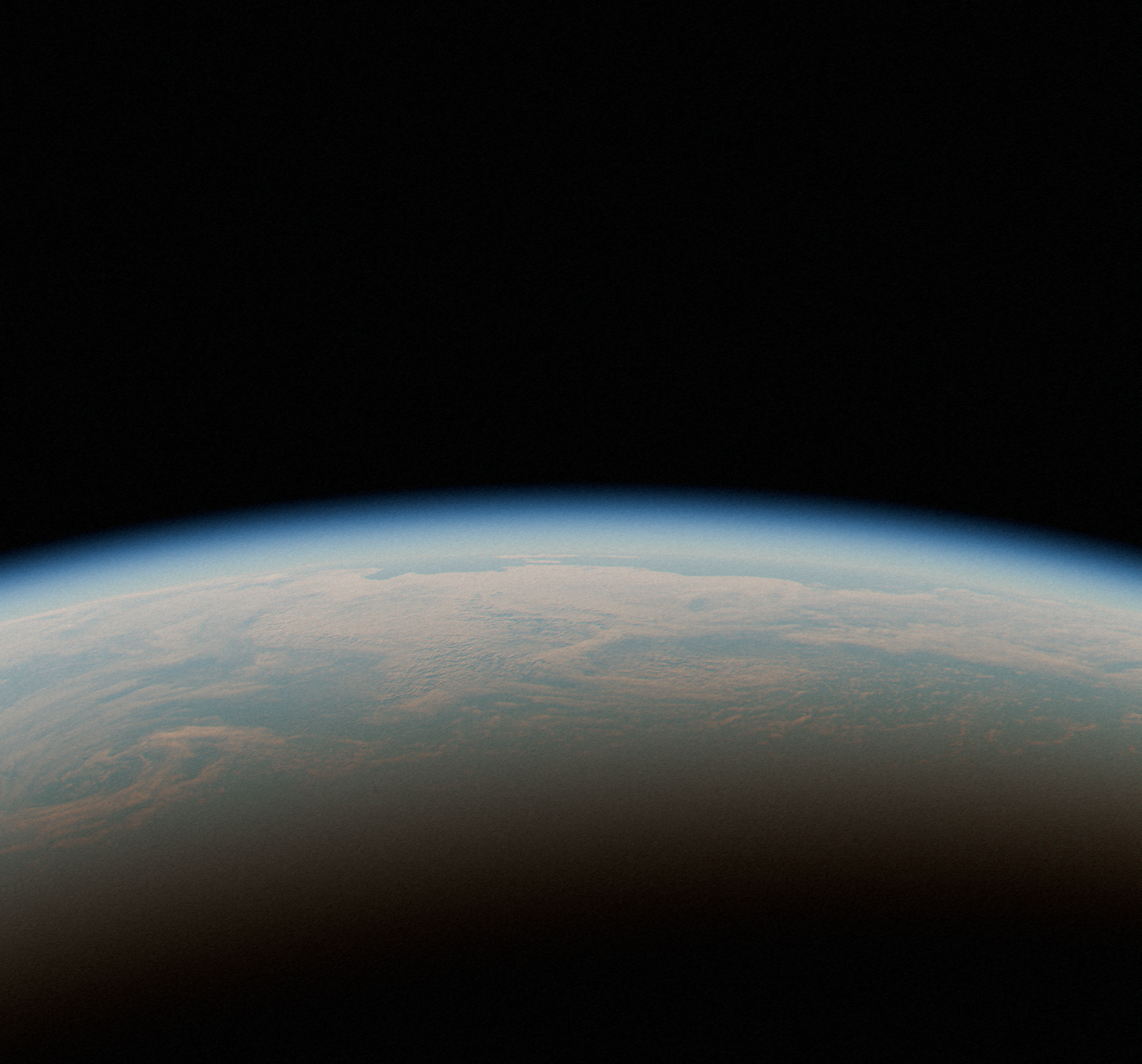 Earth from space showing the planet's curvature